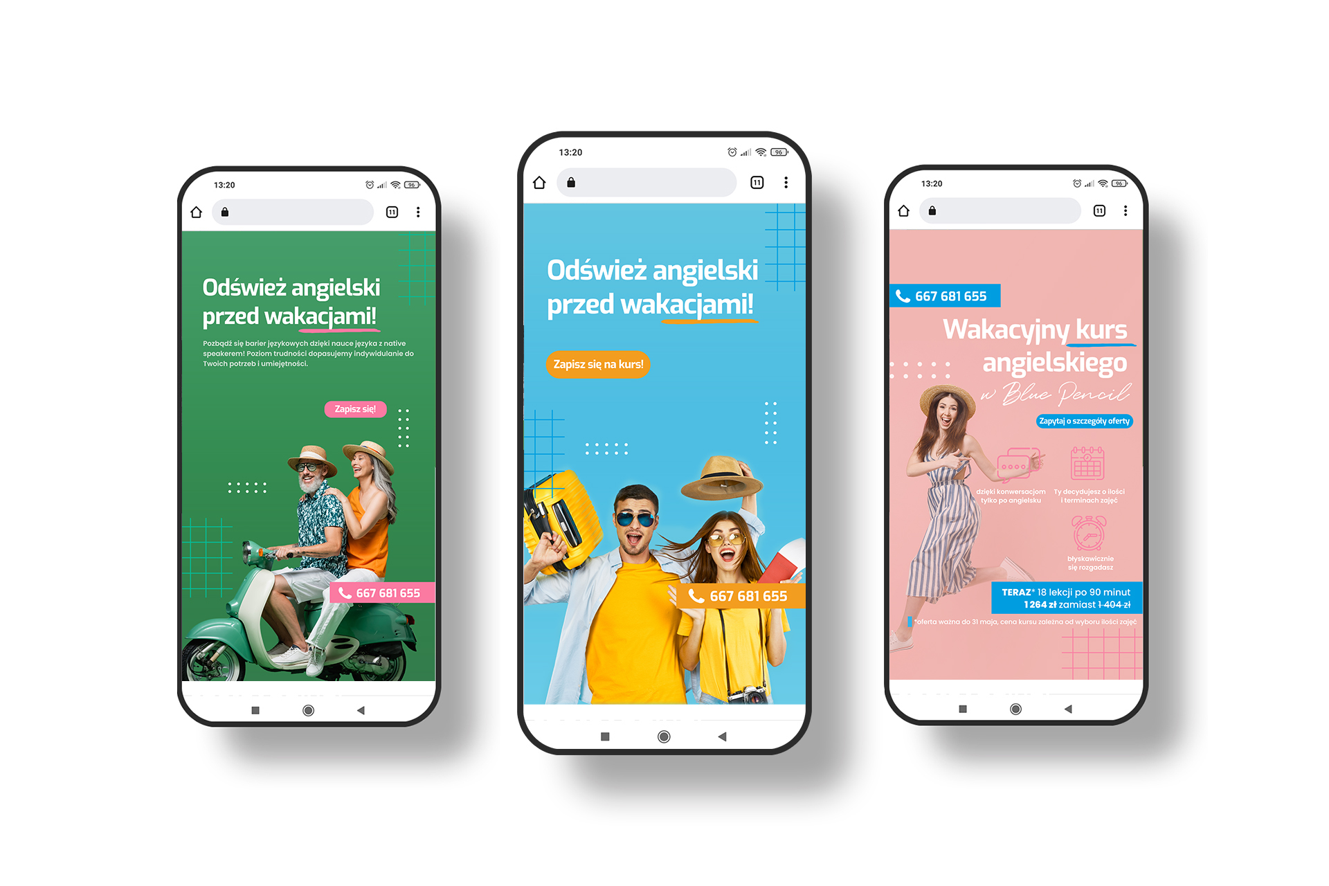 social media szkoły językowej Blue Pencil